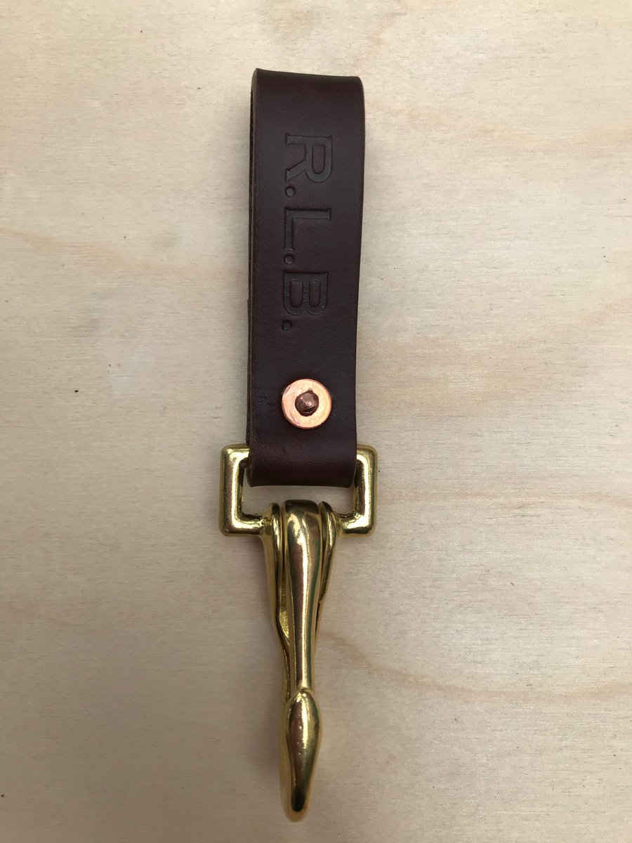“The Hightown” Leather  Key Strap In Brown