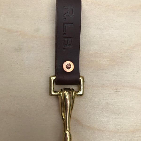 “The Hightown” Leather  Key Strap In Brown