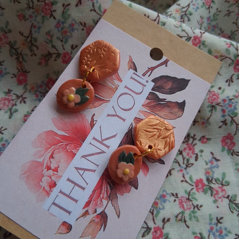 CLEARANCE! polymer clay earrings handmade- reduced-no 5