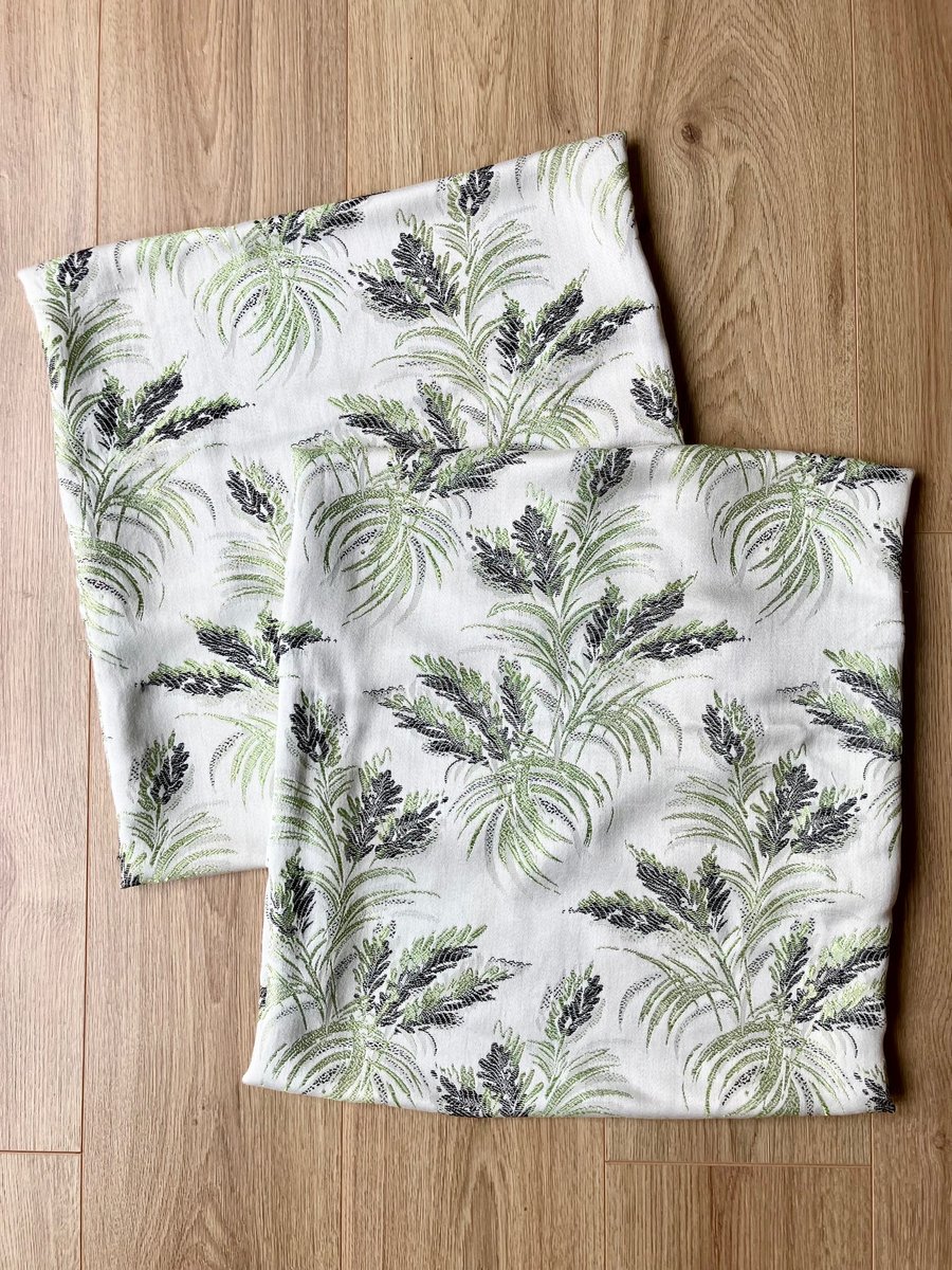Two 50cm Square Cushion Covers Newly Hand-Made With Vintage Fabric