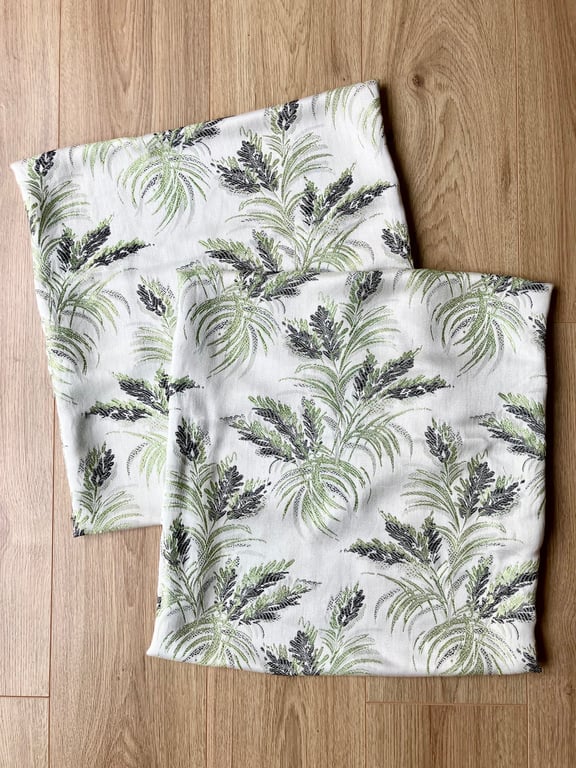 Two 50cm Square Cushion Covers Newly Hand-Made With Vintage Fabric