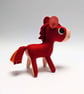 Lucky Red Horse - Wool Felt Sculpture - Image 2