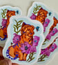 Tiger Sticker Nature Wildlife Matt Vinyl Waterproof - Image 1