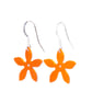 Orange wildflower earrings - Image 2