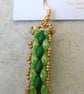 Brickwork-pattern bead earrings (customisable) - Image 1