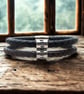Grandad Leather Bracelet with Hand Stamped Ring - Gift Boxed