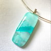 Fused glass necklace with dichroic flakes ( seconds sunday)