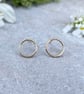 Handmade Gold Halo Stud Earrings