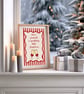 Fun Christmas Drinks Quote Print, Christmas Kitchen Decor - Image 3