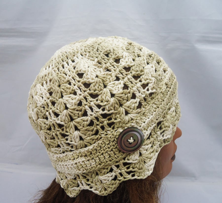 Crochet Ladies Hat, Women Lace Crochet Hat, Summer Hat for Women
