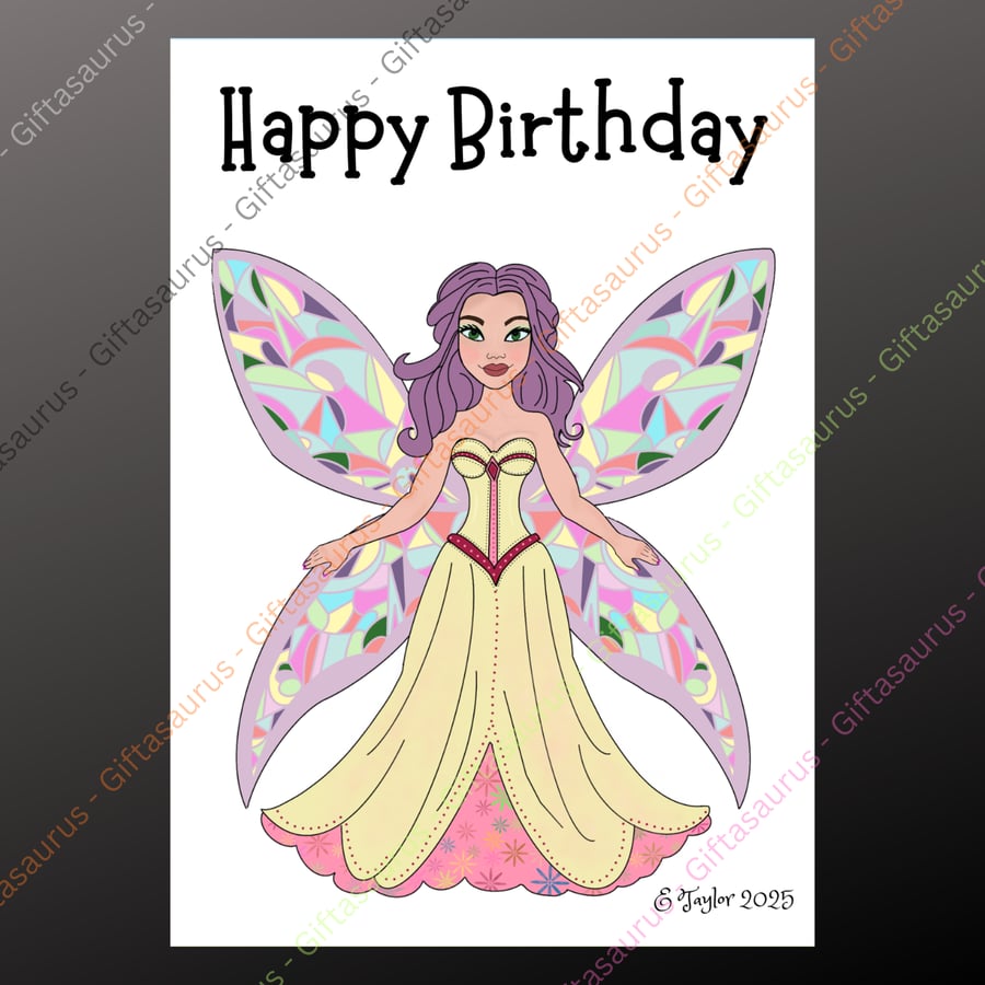 Personalised Birthday Card Plantable Seeded Gothic Pagan Witch Angel Fairy Elven