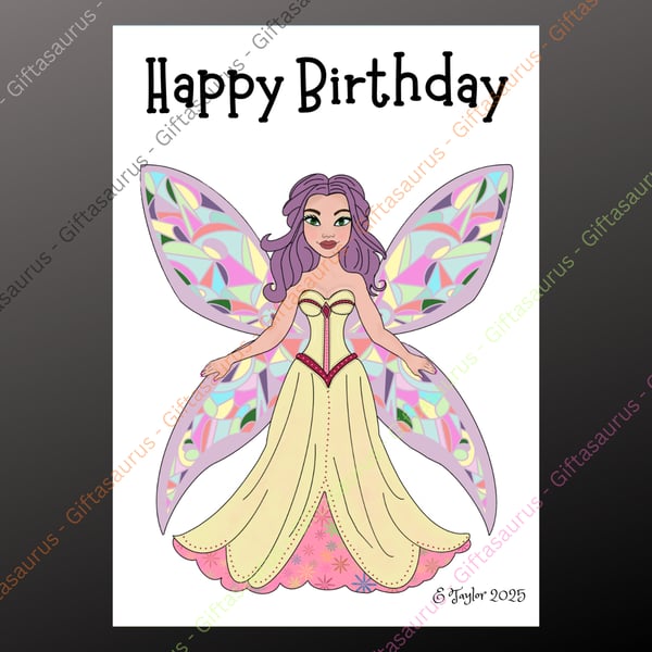 Personalised Birthday Card Plantable Seeded Gothic Pagan Witch Angel Fairy Elven