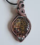 Im Mostly Peace & Light Glass & Copper Necklace Pendant Gift Jewellery Jewelry  - Image 1