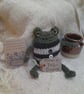Bah Humbug the Frog - A Grumpy Little Handknitted Companion