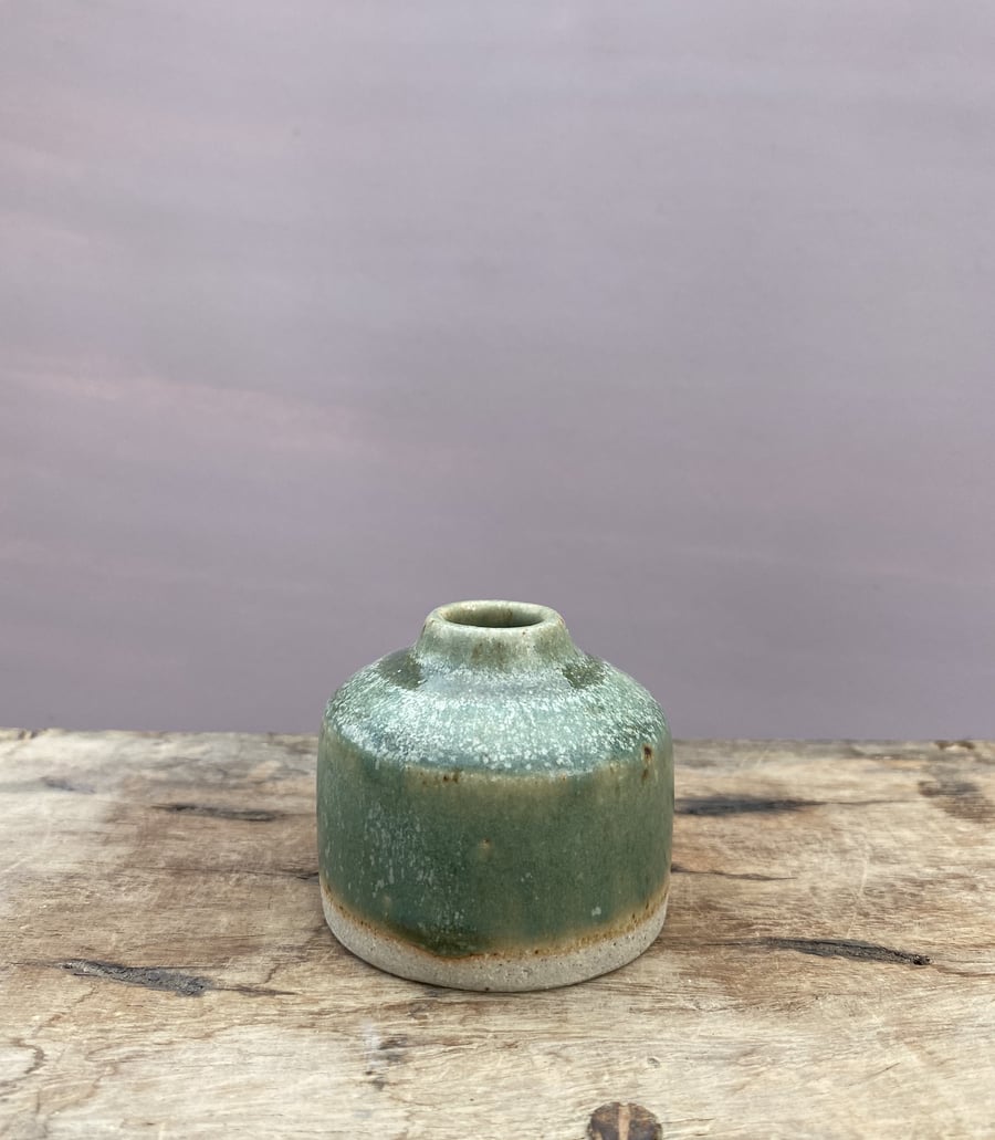 Stoneware inkwell bud vase