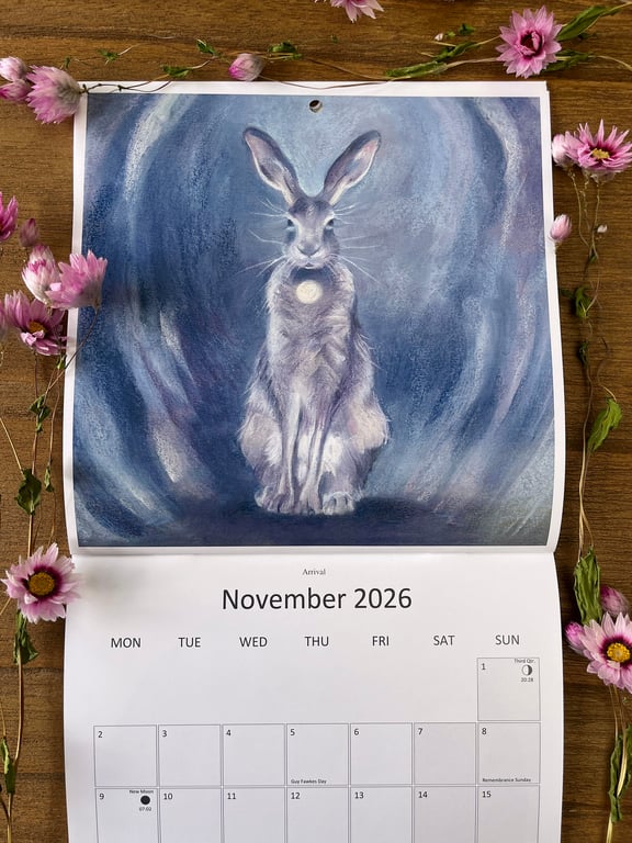 2026 Nature Art Calendar: Wildlife illustrations, calendar
