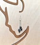 Hematite Inspired Heart Earrings, Handmade Artisan Jewellery, Unique Gift  - Image 2