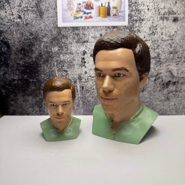 Fully Customisable Dexter Morgan Bust - 140 x 120 x 200mm