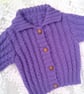 Girl's Lacy Rib Cardigan with a Collar, Toddlers Cardigan, Children's Gift 