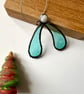 Stained glass mistletoe Christmas decoration, Festive stocking fillers