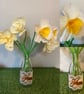 Paper Daffodils in a rustic milkbottle - Image 2