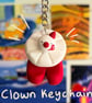 Handmade Polymer Clay Clown Keychains