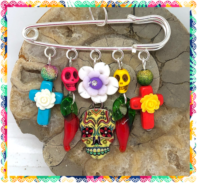 One of a kind Day of the Dead pin