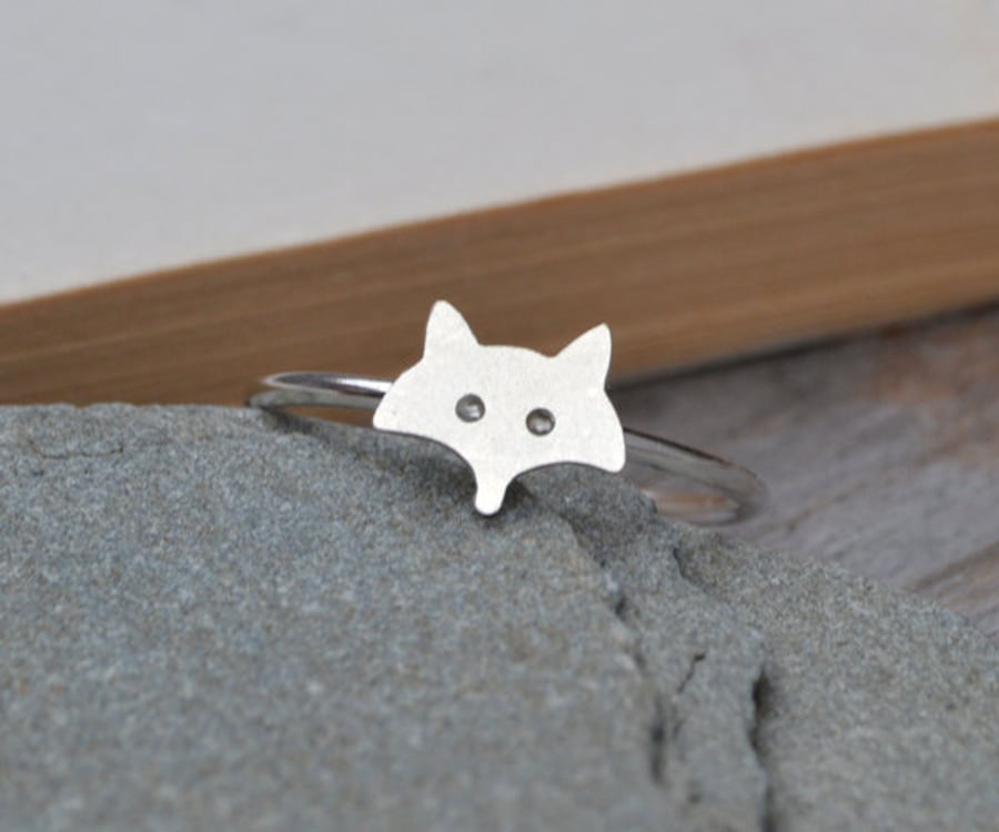 Fox Ring In Sterling Silver