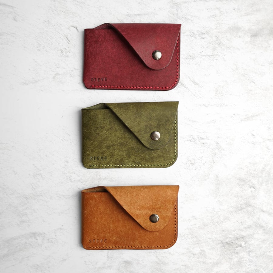 Colourful leather card wallet