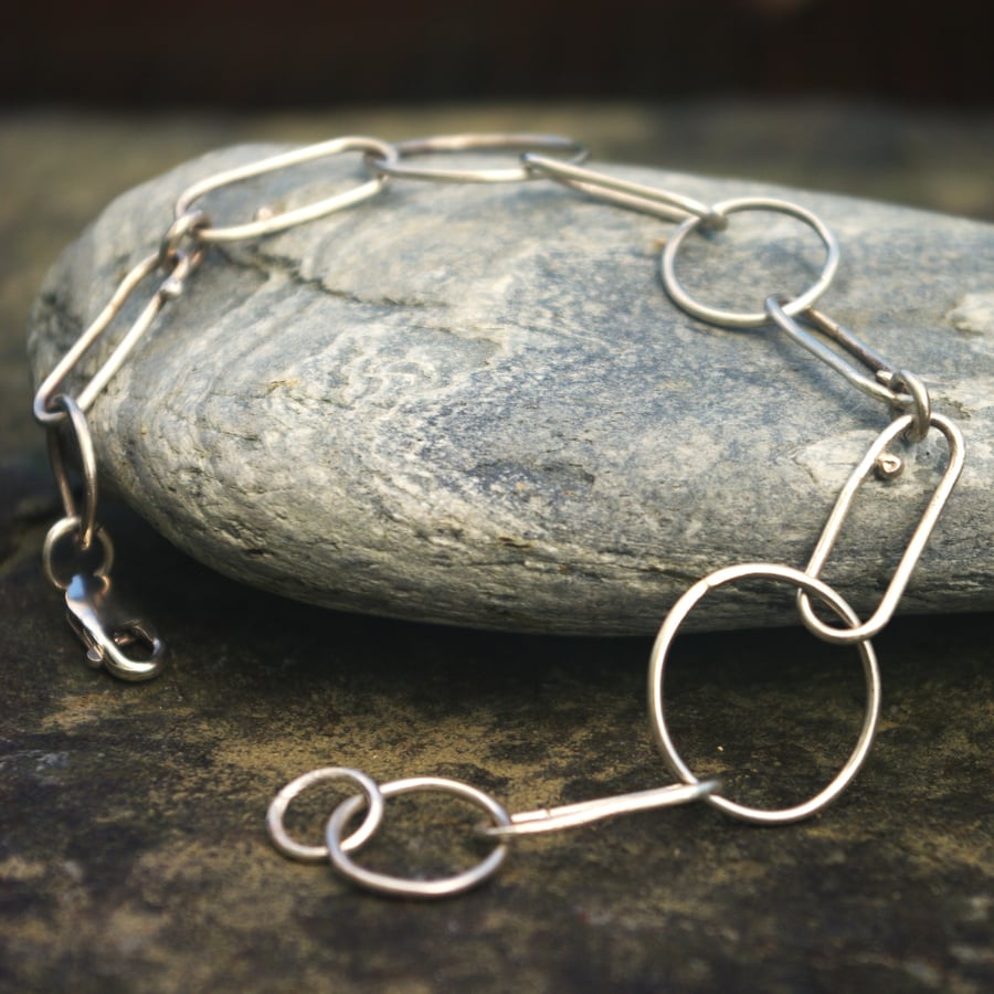 Eco Silver Chain Link Bracelet 