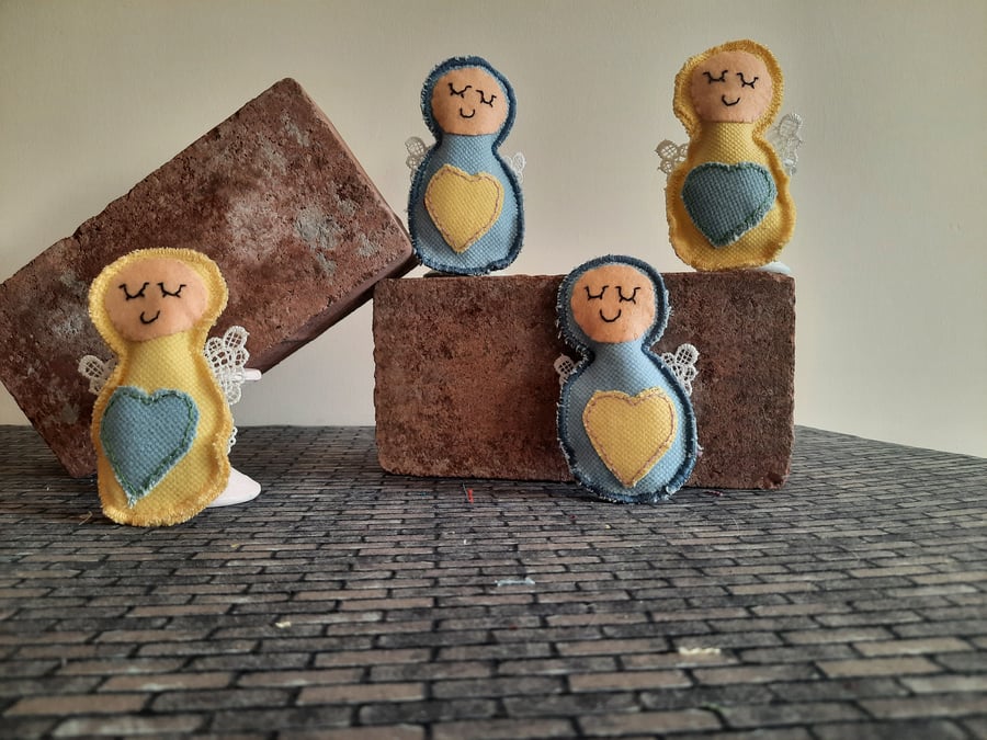 Angel  Lavender Bags - Heart Embellishment