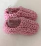 Pink Glittery Booties newborn upwards - Image 2