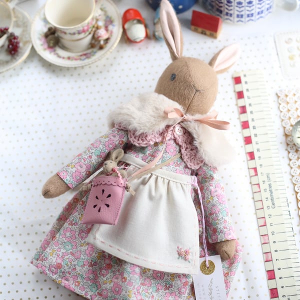 Heirloom Liberty Bunny - Betsy Ann Pink