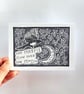 Magpie and Zebra Cards - Set of 2 - READY TO SHIP - Image 3