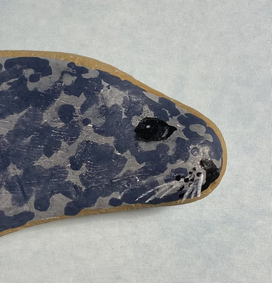 Little Seal painted pebble