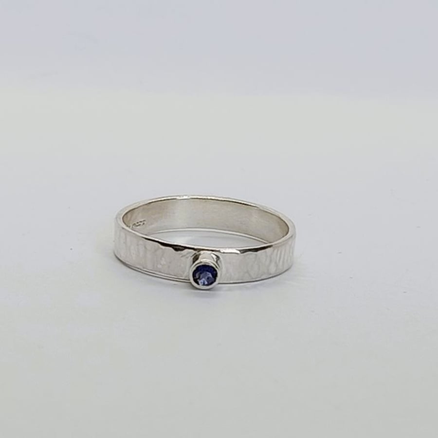 Sterling silver Iolite ring size Q Ladies ring