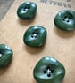 5 Vintage Chunky Olive Green Buttons - 22mm - Image 3