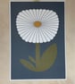Mid Century Daisy Print A3