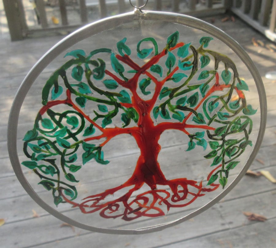 Suncatcher -  Celtic Tree of Life - Large