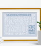 Personalised Silver Anniversary Word Art - AN254 - Image 3