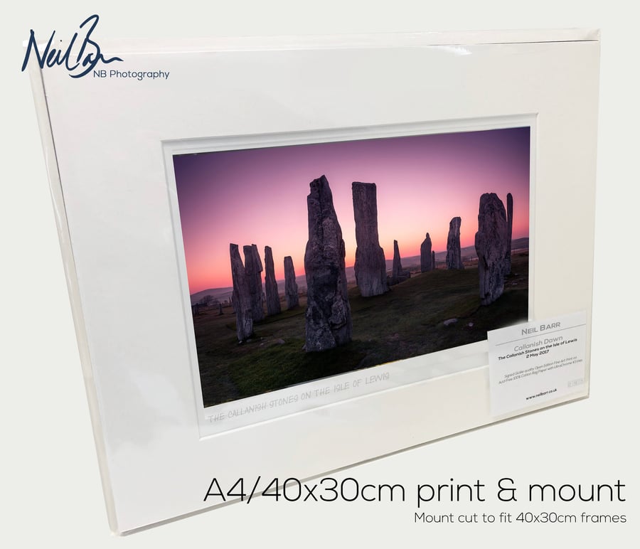 Callanish Stones Isle of Lewis Outer Hebrides - A4 (40x30cm) Unframed Print