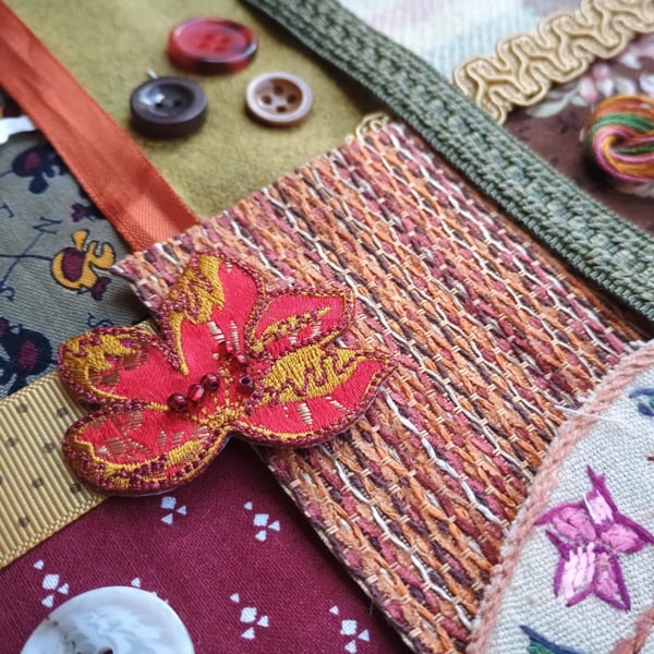 Maple Falls Slow Stitching kit - Autumn Colours vintage textiles