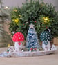 Handmade Wooden Toadstool Christmas Decoration 