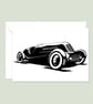 Vintage Car Greetings Card: Pen and Ink Illustration (414) - Image 1