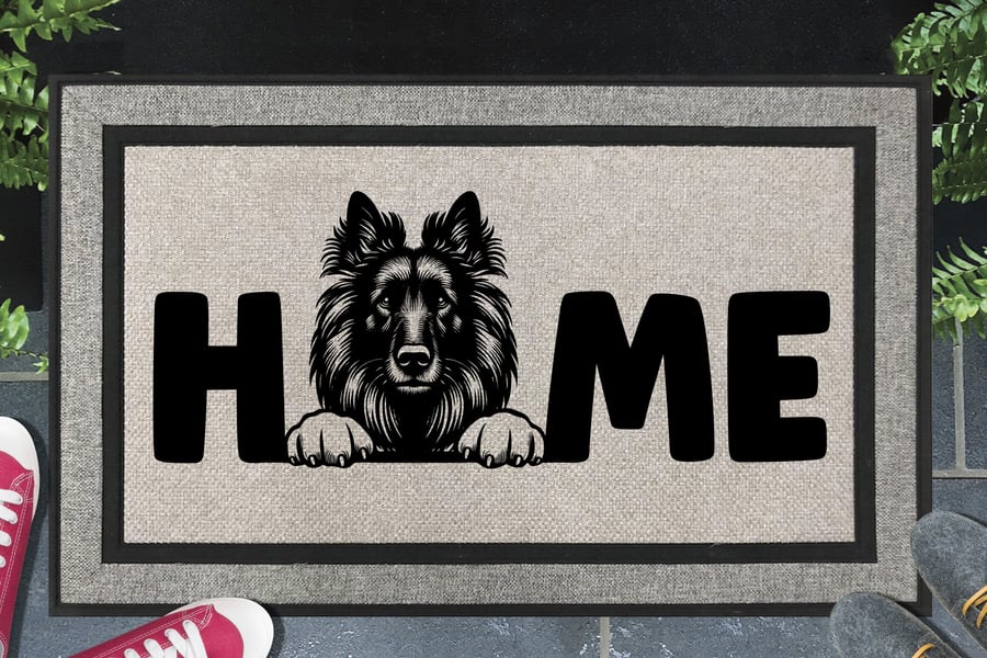 Belgian Tervuren Home Door Mat No.2 - All Weather Welcome Mat - 45x70cm 