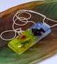 Handmade Fused Opaline Glass Pendant Necklace Poppy-field Purple Poppy - Image 2