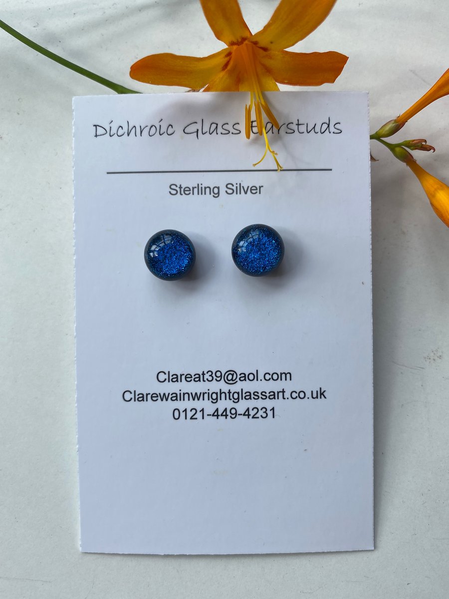 Dichroic Glass Earrings 