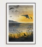 Sunset Flight Illustrated Art Print - Image 6