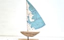 Generic blue and white sailboats