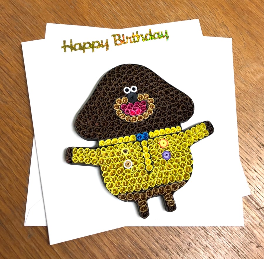 Stunning Handmade Quilled Duggee Card